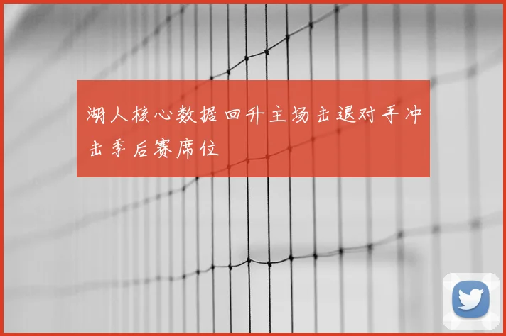 湖人核心数据回升主场击退对手冲击季后赛席位